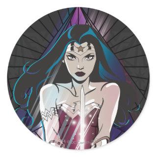 Wonder Woman Tribal Triangle Classic Round Sticker