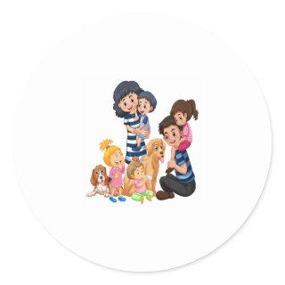 wonderful family classic round sticker