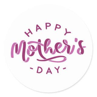 Wonderful motherday-design classic round sticker