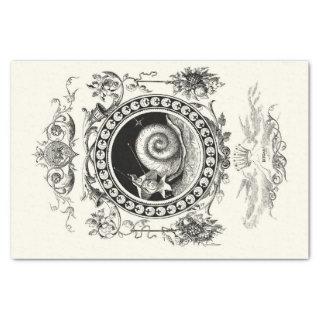 Wonderland snail art decoupage tissue paper