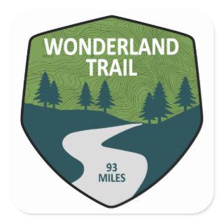 Wonderland Trail Square Sticker