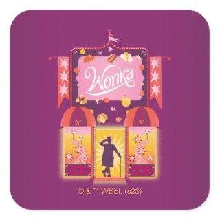 Wonka Candy Store Graphic Square Sticker