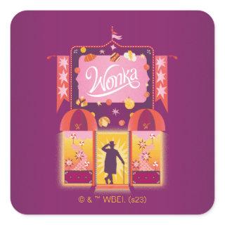 Wonka Candy Store Graphic Square Sticker