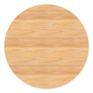 Wood Blank Template Elegant Personalized Trendy Classic Round Sticker