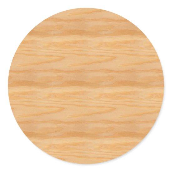 Wood Blank Template Elegant Personalized Trendy Classic Round Sticker