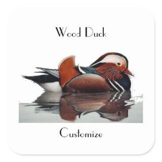 Wood Duck Thunder_Cove  Square Sticker