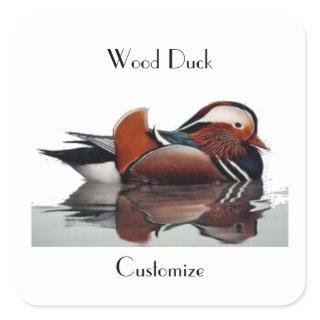 Wood Duck Thunder_Cove  Square Sticker