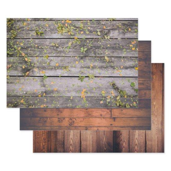 Wood Grain Rustic Old Country Boards  Sheets
