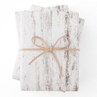Wood Grain White Rustic Country Texture Decoupage  Sheets