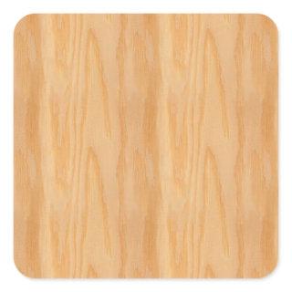 Wood Look Blank Trendy Elegant Template Square Sticker