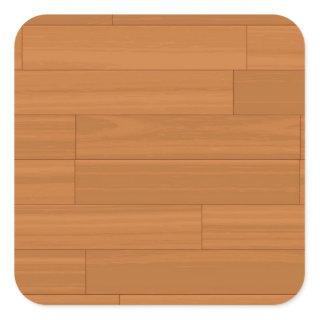 Wood Parquet Floor Pattern Square Sticker