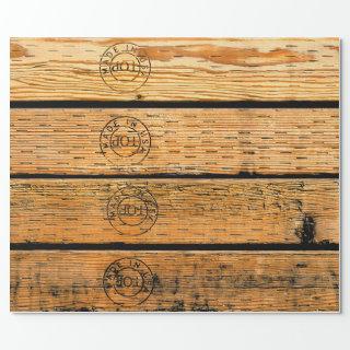 Wood Planks Stamped with "Made in USA"