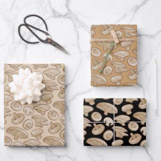 Woodcut Mushrooms Pattern  Sheets