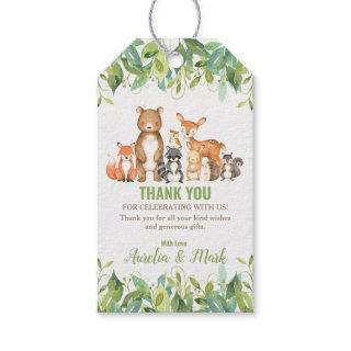 Woodland Animals Baby Shower Forest Boy Favor Gift Tags