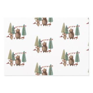 Woodland Animals Bear and Mouse  Sheets