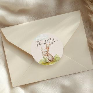 Woodland Animals Boho Baby Shower Classic Round Sticker