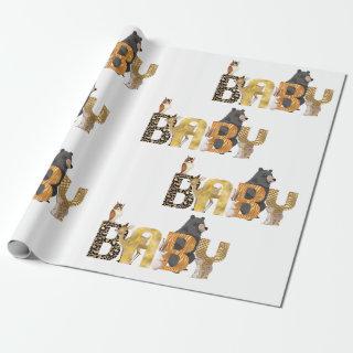 Woodland Baby Shower Gold Animal Print