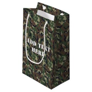 Woodland Camouflage Military Background Small Gift Bag