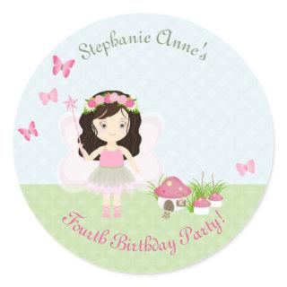 Woodland Fairy Princess Classic Round Sticker