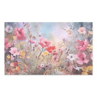 Woodland Flowers Rectangular Sticker