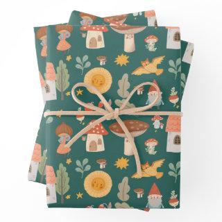 Woodland forest mushroom  sheets