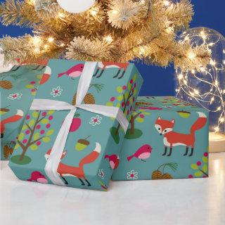 Woodland Fox Christmas Trees Holiday