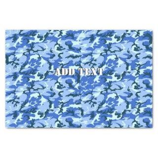 Woodland Sky Blue Camouflage Tissue Paper
