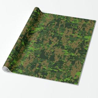 Woodland Style Digital Camouflage Accent Decor