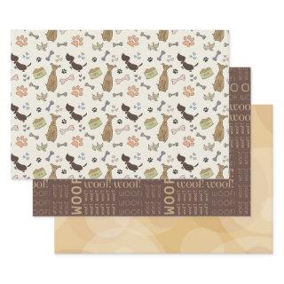WOOF! Dog Lover - Puppies pattern  Sheets