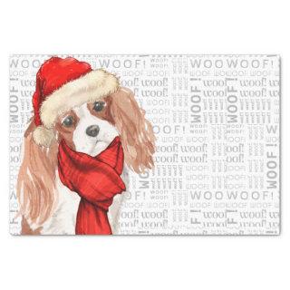 Woof Word Art and Christmas Cocker Spaniel Tissue Paper