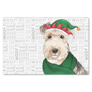 Woof Word Art and Lakeland Terrier Dog Christmas Tissue Paper