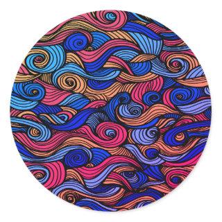 Wool Topped paisley       Classic Round Sticker