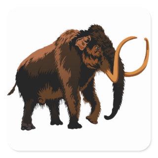 Woolly Mammoth Square Sticker