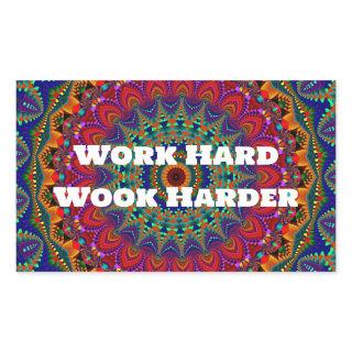 Work Hard, Wook Harder Rectangular Sticker