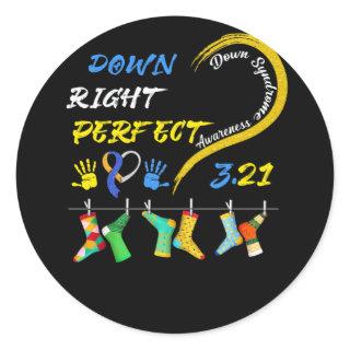 World Down Syndrome Day Awareness Socks 21 March Classic Round Sticker