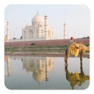 World famous Taj Mahal temple burial site at Square Sticker