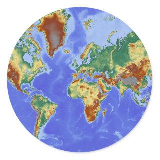 World Geographic International Map Classic Round Sticker