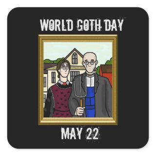 World Goth Day  American Gothic Sticker