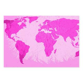 World Map Abstract Traveler Pink Purple Modern  Sheets