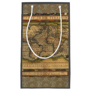 World Map Antique Ortelius Europe Travel Small Gift Bag