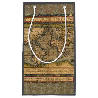 World Map Antique Ortellius Europe Travel Small Gift Bag