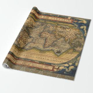 World Map Antique Ortellius Europe Travel