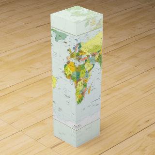 world+map+globe+country+atlas wine box
