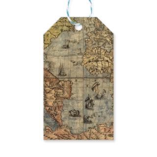 World Map Vintage Historical Atlas Gift Tags