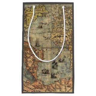 World Map Vintage Historical Atlas Small Gift Bag