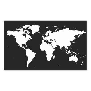 world maps ~ customizable color rectangular sticker