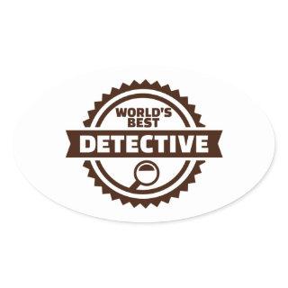 World’s best detective oval sticker