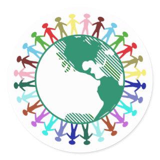 World Thinking Day * Diversity Classic Round Sticker