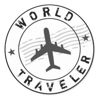 World Traveler Classic Round Sticker