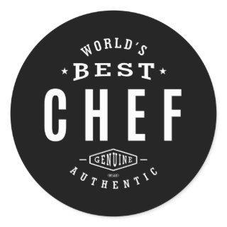 World's Best Chef Classic Round Sticker